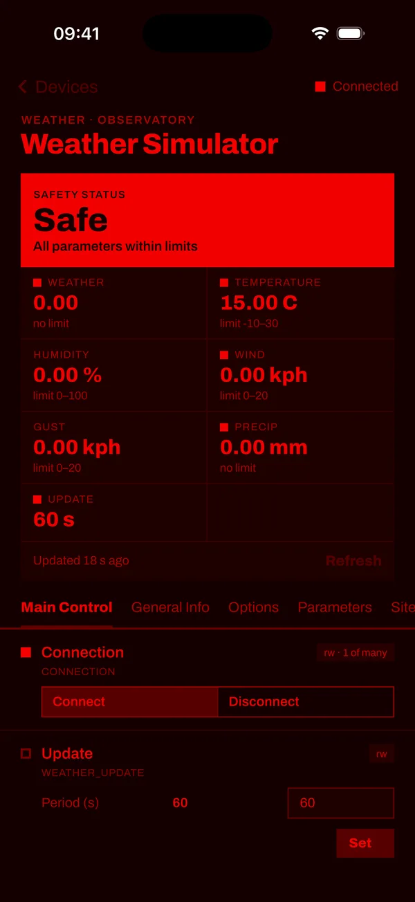 Weather safety screen